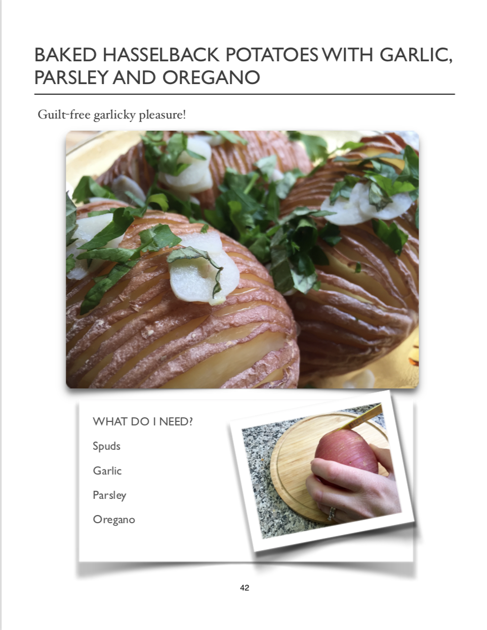 Baked Hasselback Potatoes with Garlic, Parsley